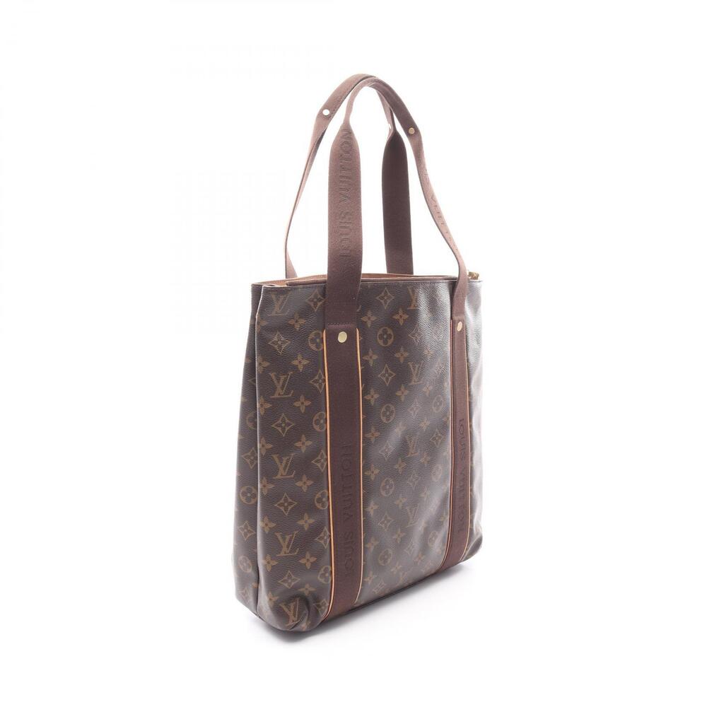 Louis Vuitton Cabas Bobour Tote Bag Canvas Leather Monogram Brown